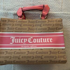 Juicy Couture Tan and Pink Tote Bag